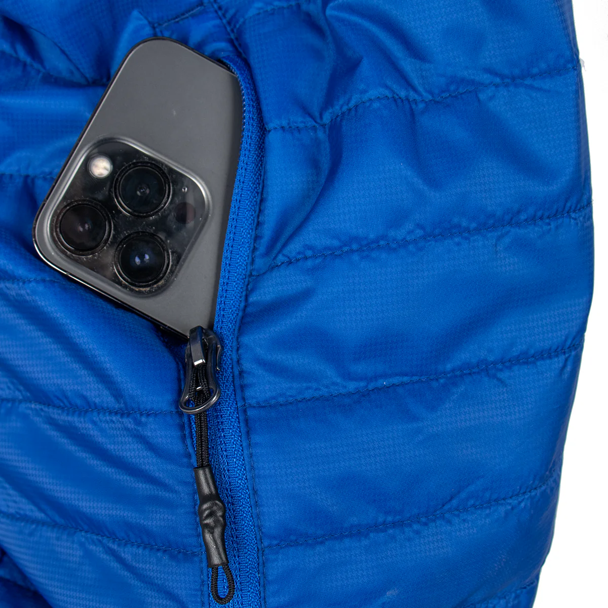 KMD-104 | Men's PA Packable Puffy Vest - Cobalt - Image 4